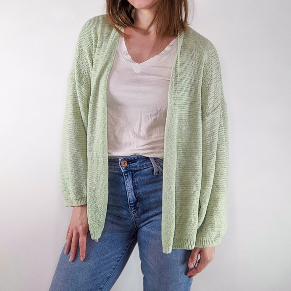 Wild Fable Mint Green Grandpa Sweater Size Medium - Picture 3 of 10